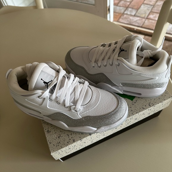 NWT!! Women’s Air Jordan White and Silver Sneakers, size 8. Brand new - Picture 2 of 3